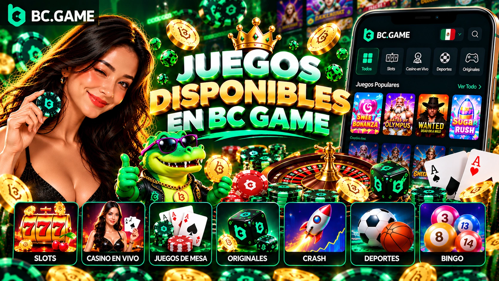 Juegos disponibles en BC Game