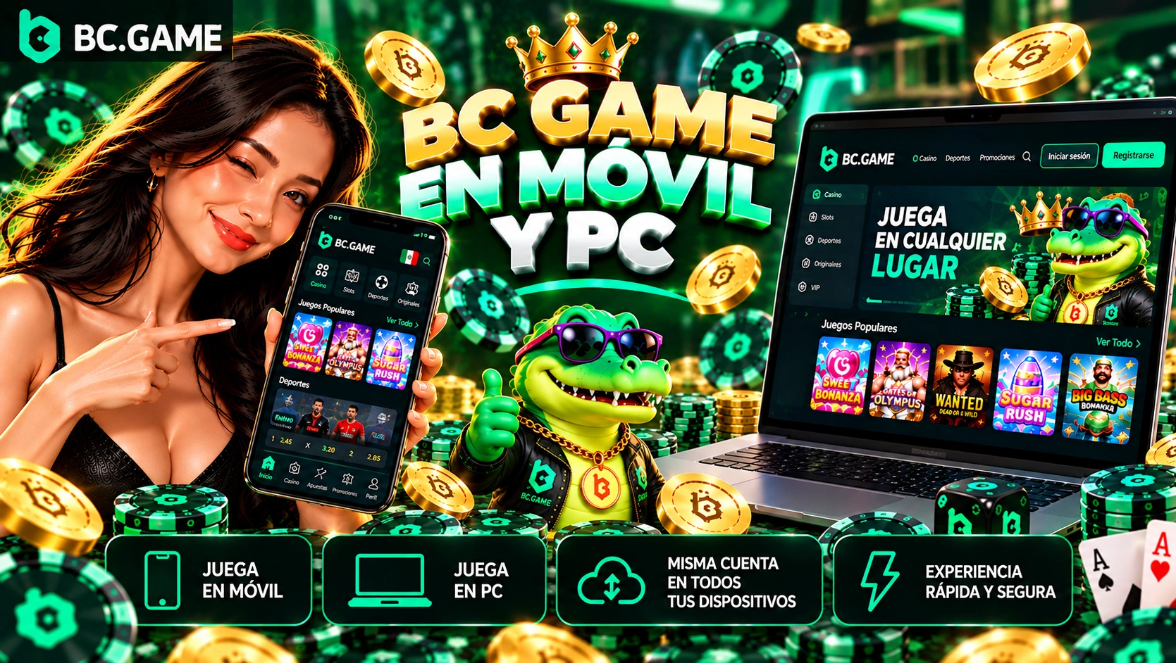 BC Game en móvil y PC